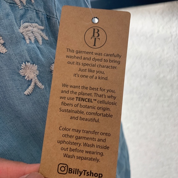 Billy T Stitch Fix Chambray Sleeve less Top Size M - Picture 7 of 10